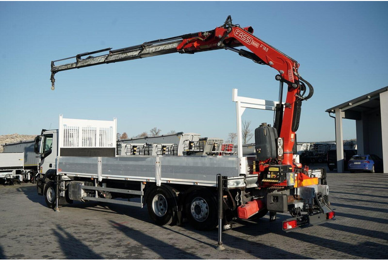 Iveco STRALIS 460 / 6X2 / SKRZYNIOWY 8,1 m + HDS FASSI. F185 MAX UDŹWI - Platós teherautó, Darus autó: 3 kép. Iveco STRALIS 460 / 6X2 / SKRZYNIOWY 8,1 m + HDS FASSI. F185 MAX UDŹWI - Platós teherautó, Darus autó: 3 kép.