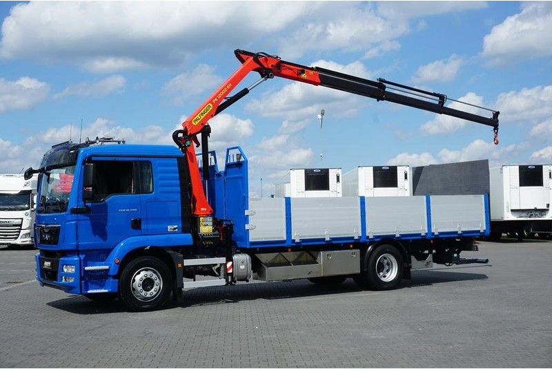 MAN TGM 18.290 / SKRZYNIOWY + HDS + WINDA / PALFINGER PK 12002 / - Platós teherautó, Darus autó: 3 kép. MAN TGM 18.290 / SKRZYNIOWY + HDS + WINDA / PALFINGER PK 12002 / - Platós teherautó, Darus autó: 3 kép.