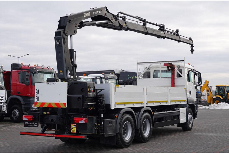 MAN TGS 26.400 / 6x4 / SKRZYNIOWY - 6,5M / HDS HIAB 188 4xwysów 13 M - Platós teherautó, Darus autó: 3 kép. MAN TGS 26.400 / 6x4 / SKRZYNIOWY - 6,5M / HDS HIAB 188 4xwysów 13 M - Platós teherautó, Darus autó: 3 kép.