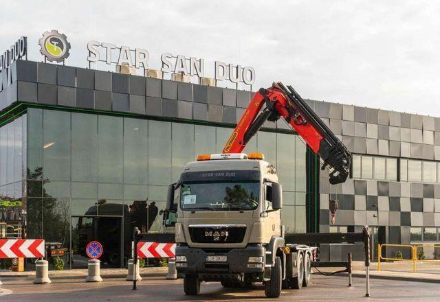 MAN TGS 26.480 6x6 PALFINGER PK 34002 SH Crane Winc - Platós teherautó, Darus autó: 4 kép. MAN TGS 26.480 6x6 PALFINGER PK 34002 SH Crane Winc - Platós teherautó, Darus autó: 4 kép.