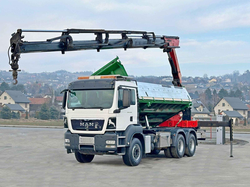 MAN TGS 33.480 - Billenőplatós teherautó, Darus autó: 2 kép. MAN TGS 33.480 - Billenőplatós teherautó, Darus autó: 2 kép.