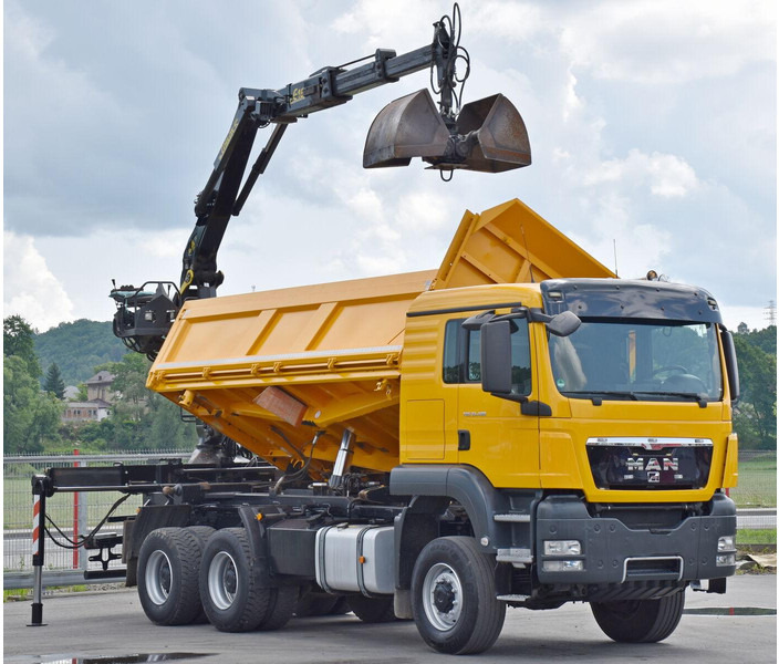 MAN TGS 33.480 - Billenőplatós teherautó, Darus autó: 2 kép. MAN TGS 33.480 - Billenőplatós teherautó, Darus autó: 2 kép.