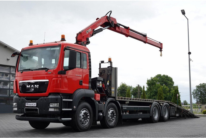 MAN TGS 35.360 / 8x2-4 / LAWETA + HDS HIAB 166 E-2 / OŚ PODNOSZONA / - Vontató: 1 kép. MAN TGS 35.360 / 8x2-4 / LAWETA + HDS HIAB 166 E-2 / OŚ PODNOSZONA / - Vontató: 1 kép.
