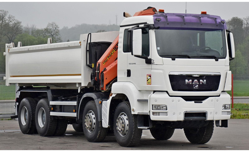 MAN TGS 35.440 * KIPPER 5,80m + KRAN * TOPZUSTAND - Billenőplatós teherautó, Darus autó: 4 kép. MAN TGS 35.440 * KIPPER 5,80m + KRAN * TOPZUSTAND - Billenőplatós teherautó, Darus autó: 4 kép.