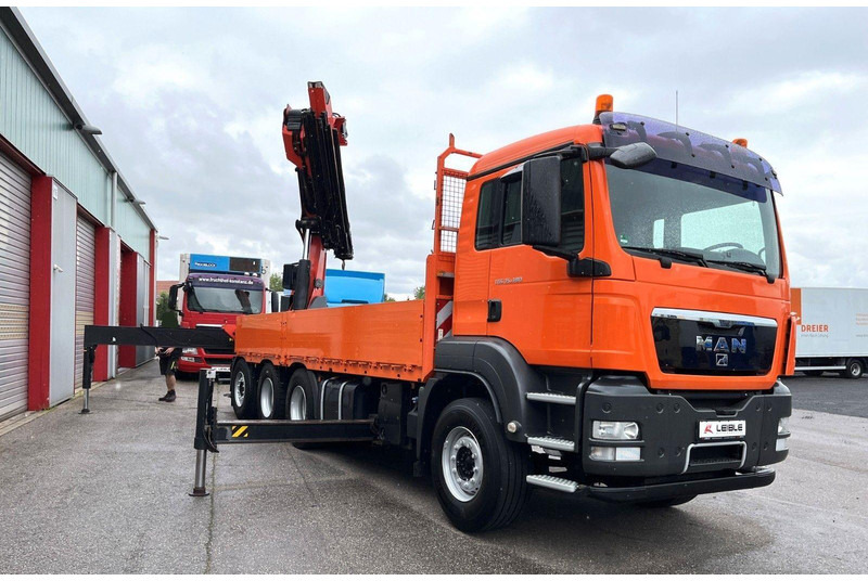 MAN TGS 35.480 8x4 Crane Palfinger PK 50002EH - Platós teherautó, Darus autó: 3 kép. MAN TGS 35.480 8x4 Crane Palfinger PK 50002EH - Platós teherautó, Darus autó: 3 kép.