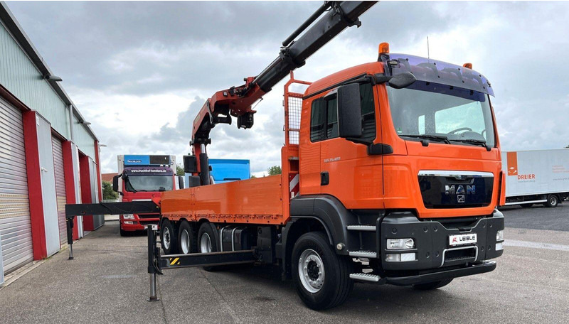 MAN TGS 35.480 8x4 Crane Palfinger PK 50002EH - Platós teherautó, Darus autó: 4 kép. MAN TGS 35.480 8x4 Crane Palfinger PK 50002EH - Platós teherautó, Darus autó: 4 kép.