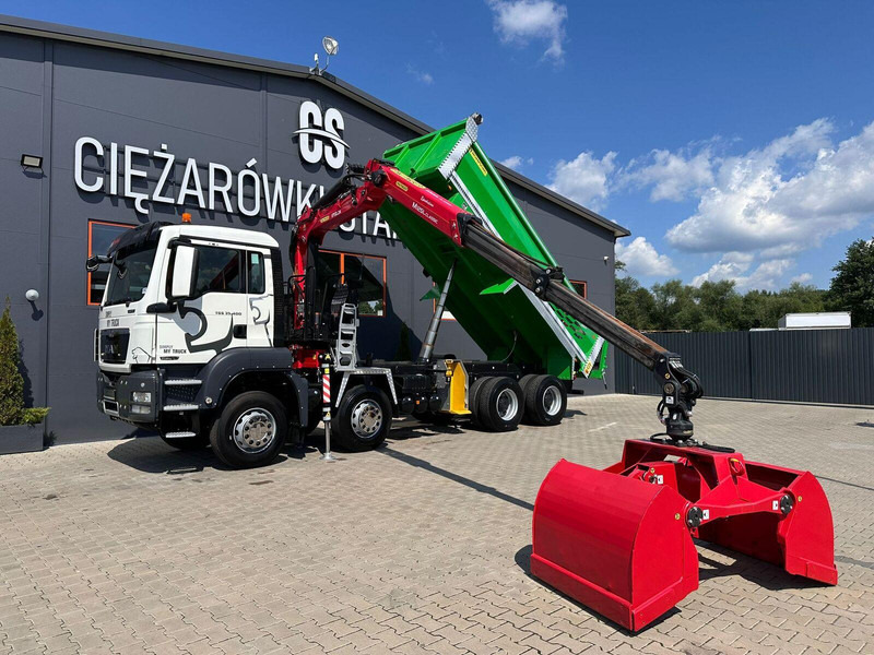 MAN TGS TGX 35.400 // 8x4 // E5 // wywrotka kiper + HDS z czerpakiem - Billenőplatós teherautó, Darus autó: 1 kép. MAN TGS TGX 35.400 // 8x4 // E5 // wywrotka kiper + HDS z czerpakiem - Billenőplatós teherautó, Darus autó: 1 kép.
