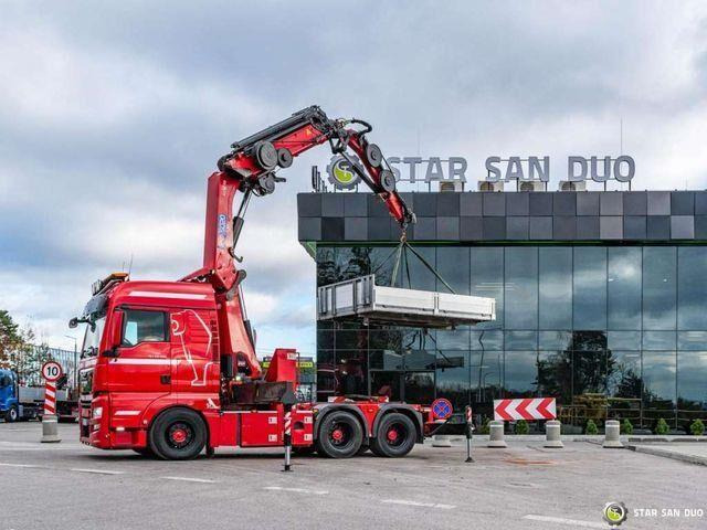 Platós teherautó, Darus autó MAN TGX 28.500 6x2 HMF 5020K-RC Fly Jib Crane: 6 kép.