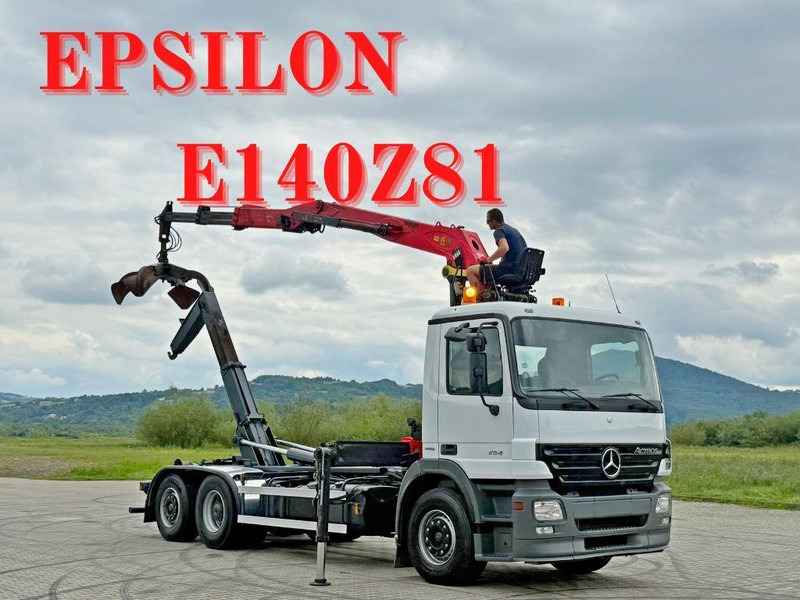 Mercedes-Benz ACTROS 2541 ABROLLKIPPER EPSILON E140Z81 TOP - Horgos rakodó teherautó, Darus autó: 1 kép. Mercedes-Benz ACTROS 2541 ABROLLKIPPER EPSILON E140Z81 TOP - Horgos rakodó teherautó, Darus autó: 1 kép.