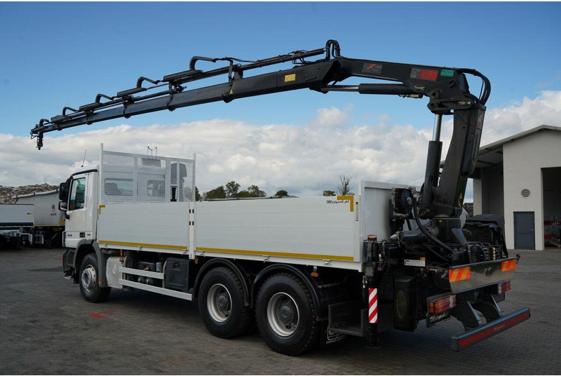Mercedes-Benz ACTROS 2636 / 6x4 / SKRZYNIOWY 6,5 M + HDS HIAB / MOCNA PODŁOGA - Platós teherautó, Darus autó: 4 kép. Mercedes-Benz ACTROS 2636 / 6x4 / SKRZYNIOWY 6,5 M + HDS HIAB / MOCNA PODŁOGA - Platós teherautó, Darus autó: 4 kép.
