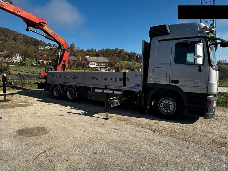 Mercedes-Benz ACTROS 2641 6x2 Crane PALFINGER PK 36002 - Platós teherautó, Darus autó: 3 kép. Mercedes-Benz ACTROS 2641 6x2 Crane PALFINGER PK 36002 - Platós teherautó, Darus autó: 3 kép.