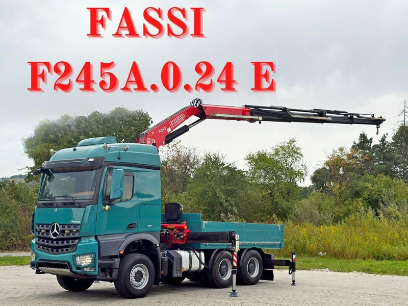 Mercedes-Benz AROCS 2548* FASSI F245A.0.24 E + FUNK / 6x4 *TOP - Platós teherautó, Darus autó: 1 kép. Mercedes-Benz AROCS 2548* FASSI F245A.0.24 E + FUNK / 6x4 *TOP - Platós teherautó, Darus autó: 1 kép.
