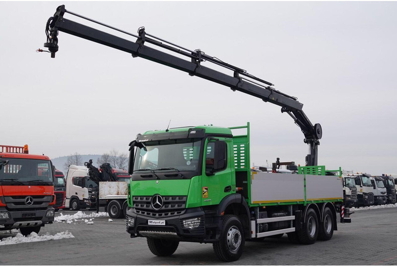 Mercedes-Benz AROCS 2636 / 6x4 / SKRZYNIOWY- 6,5 M / + HDS HIAB 4x wysów: 13 m - Platós teherautó, Darus autó: 1 kép. Mercedes-Benz AROCS 2636 / 6x4 / SKRZYNIOWY- 6,5 M / + HDS HIAB 4x wysów: 13 m - Platós teherautó, Darus autó: 1 kép.