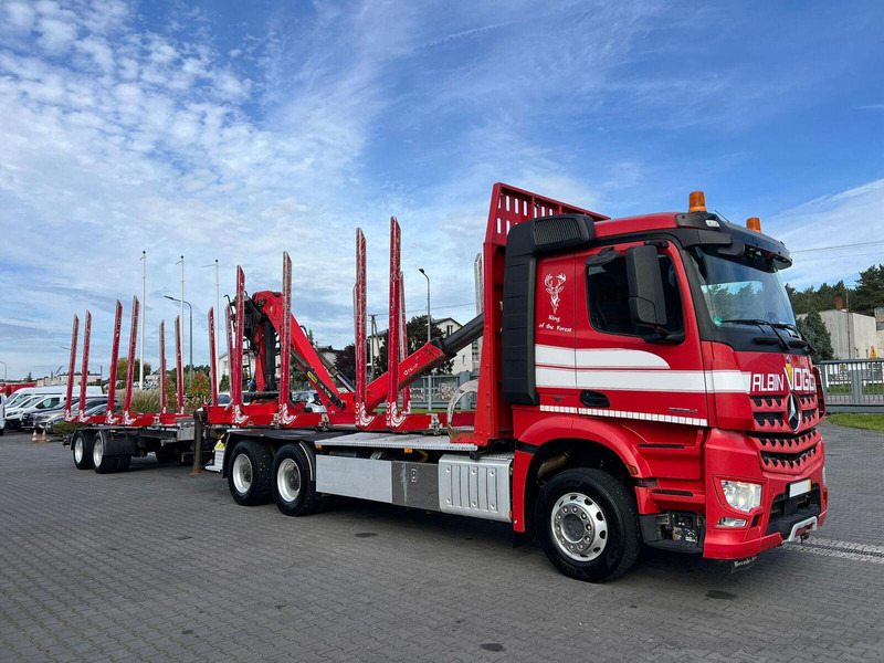 Mercedes-Benz AROCS 2645 EURO 6 6x4 TIMBER CARRIER HOLZTRANSPORT PALFINGER EPS - Rönkszállító teherautó, Darus autó: 5 kép. Mercedes-Benz AROCS 2645 EURO 6 6x4 TIMBER CARRIER HOLZTRANSPORT PALFINGER EPS - Rönkszállító teherautó, Darus autó: 5 kép.