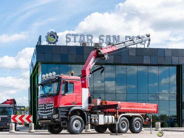 Mercedes-Benz AROCS 3345 6x6 HMF 3220 K hds Crane tipper - Billenőplatós teherautó, Darus autó: 3 kép. Mercedes-Benz AROCS 3345 6x6 HMF 3220 K hds Crane tipper - Billenőplatós teherautó, Darus autó: 3 kép.
