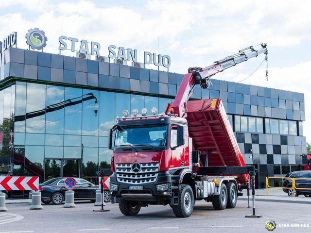 Mercedes-Benz AROCS 3345 6x6 HMF 3220 K hds Crane tipper - Billenőplatós teherautó, Darus autó: 1 kép. Mercedes-Benz AROCS 3345 6x6 HMF 3220 K hds Crane tipper - Billenőplatós teherautó, Darus autó: 1 kép.