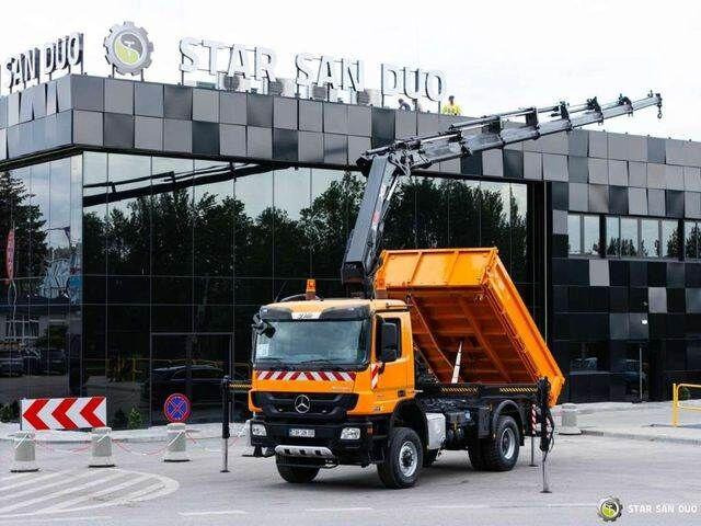 Mercedes-Benz Actros 1841 AK 4x4 Hiab 288E-7 Crane Kipper - Billenőplatós teherautó, Darus autó: 1 kép. Mercedes-Benz Actros 1841 AK 4x4 Hiab 288E-7 Crane Kipper - Billenőplatós teherautó, Darus autó: 1 kép.