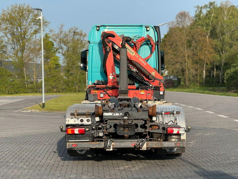 Mercedes-Benz Actros 2540 6x2 Abrollkipper Kran PK 11001 - Platós teherautó, Darus autó: 3 kép. Mercedes-Benz Actros 2540 6x2 Abrollkipper Kran PK 11001 - Platós teherautó, Darus autó: 3 kép.