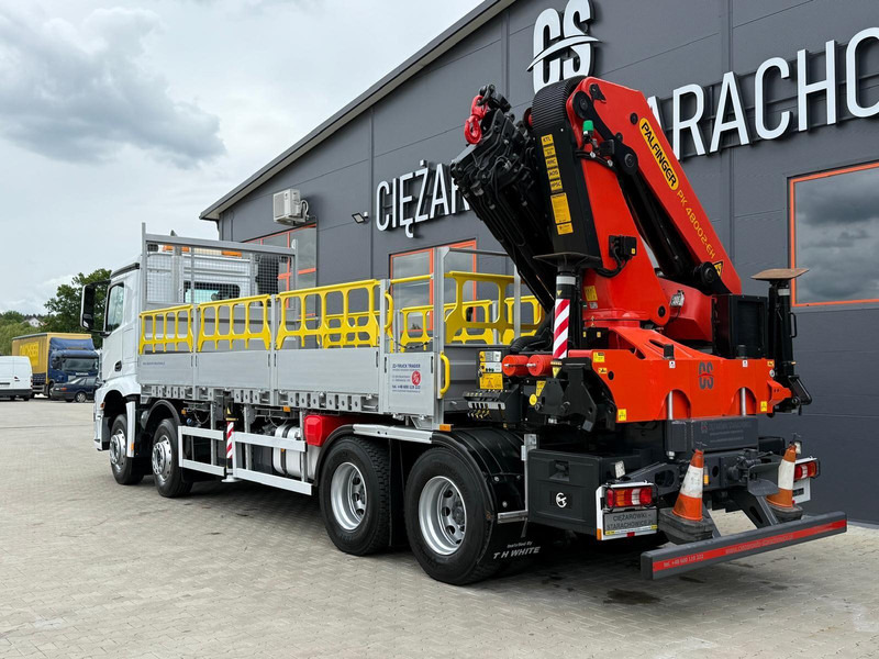 Mercedes-Benz Arocs Actros 3236 // E6 // 8x4 // Palfinger PK4800 - Platós teherautó, Darus autó: 3 kép. Mercedes-Benz Arocs Actros 3236 // E6 // 8x4 // Palfinger PK4800 - Platós teherautó, Darus autó: 3 kép.