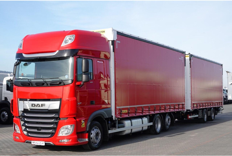 DAF XF 480 / ZESTAW TANDEM / 120 M3 / PRZEJAZDOWY / PO ZŁOTYM KONTRA - Nyergesvontató: 2 kép. DAF XF 480 / ZESTAW TANDEM / 120 M3 / PRZEJAZDOWY / PO ZŁOTYM KONTRA - Nyergesvontató: 2 kép.