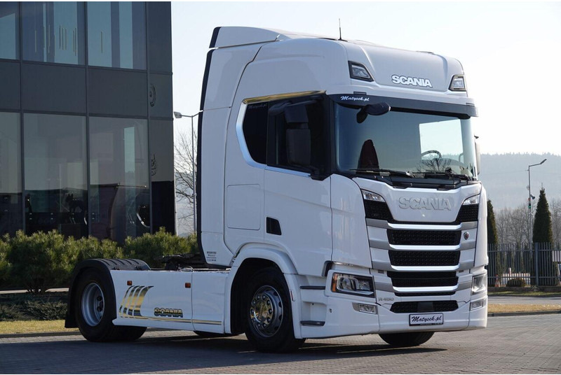 Scania 450 / RETARDER / I-PARK COOL / OPONY 100% / PO KONTRAKCIE SERWIS - Nyergesvontató: 1 kép. Scania 450 / RETARDER / I-PARK COOL / OPONY 100% / PO KONTRAKCIE SERWIS - Nyergesvontató: 1 kép.