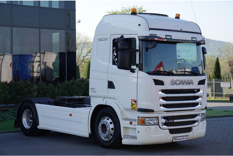Scania G 490 / RETARDER / HIGHLINE / ALUFELGI / SPROWADZONA - Nyergesvontató: 2 kép. Scania G 490 / RETARDER / HIGHLINE / ALUFELGI / SPROWADZONA - Nyergesvontató: 2 kép.