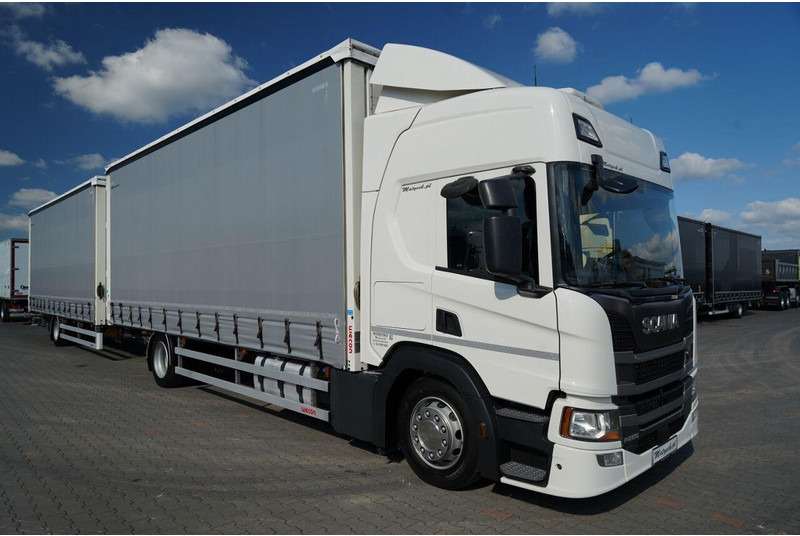 Scania P 280 / TANDEM / 4X2 / MEGA / I-PARK COOL / PRZYCZEPA WECON / S - Nyergesvontató: 3 kép. Scania P 280 / TANDEM / 4X2 / MEGA / I-PARK COOL / PRZYCZEPA WECON / S - Nyergesvontató: 3 kép.