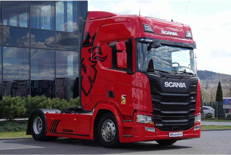 Scania R 450 / RETARDER / OPONY 100% / PO KONTRAKCIE SERWISOWYM - Nyergesvontató: 1 kép. Scania R 450 / RETARDER / OPONY 100% / PO KONTRAKCIE SERWISOWYM - Nyergesvontató: 1 kép.
