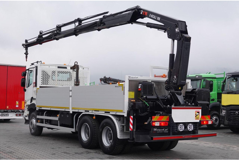 Renault C 380 / 6x4 / SKRZYNIOWY 6,6 m / + HDS HIAB 188 x-hiduo wysów: 1 - Platós teherautó, Darus autó: 3 kép. Renault C 380 / 6x4 / SKRZYNIOWY 6,6 m / + HDS HIAB 188 x-hiduo wysów: 1 - Platós teherautó, Darus autó: 3 kép.