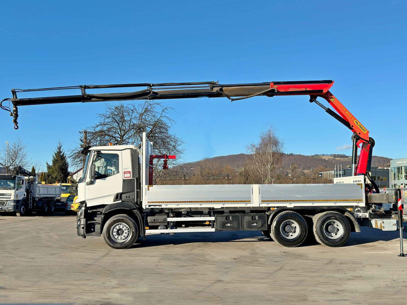 Renault C 380 *PRITSCHE 6,80m * PK 18002-EH C + FUNK*6x4 - Platós teherautó, Darus autó: 5 kép. Renault C 380 *PRITSCHE 6,80m * PK 18002-EH C + FUNK*6x4 - Platós teherautó, Darus autó: 5 kép.