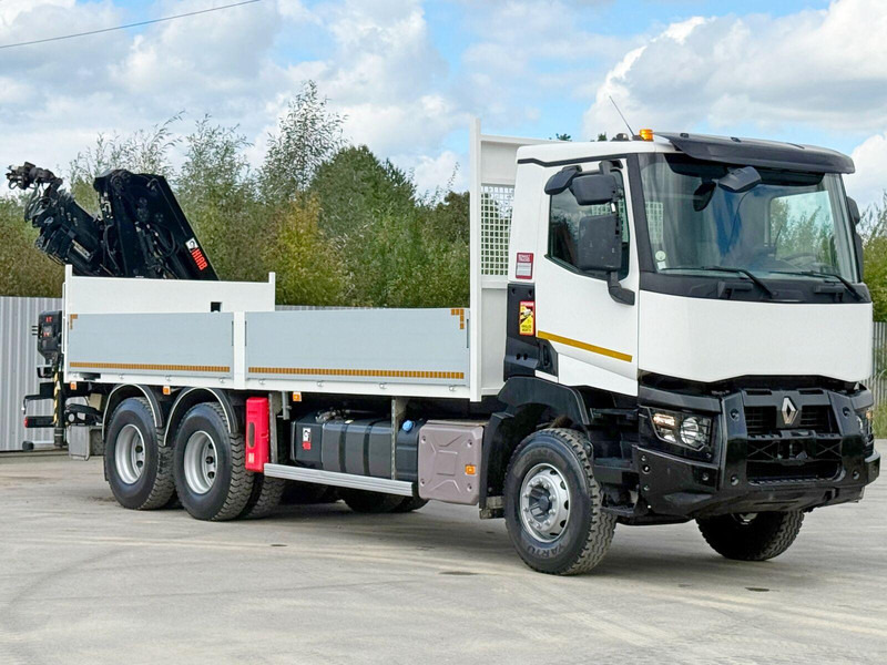 Renault C 430 *HIAB X - HIPRO 192 ES -4 + FUNK* 6x4 - Platós teherautó, Darus autó: 4 kép. Renault C 430 *HIAB X - HIPRO 192 ES -4 + FUNK* 6x4 - Platós teherautó, Darus autó: 4 kép.