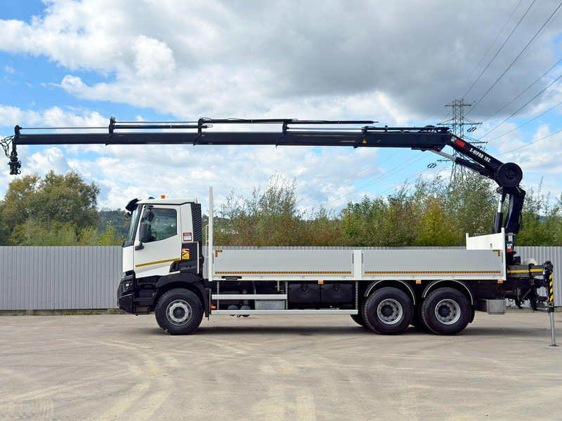 Renault C 430 *HIAB X - HIPRO 192 ES -4 + FUNK* 6x4 - Platós teherautó, Darus autó: 5 kép. Renault C 430 *HIAB X - HIPRO 192 ES -4 + FUNK* 6x4 - Platós teherautó, Darus autó: 5 kép.