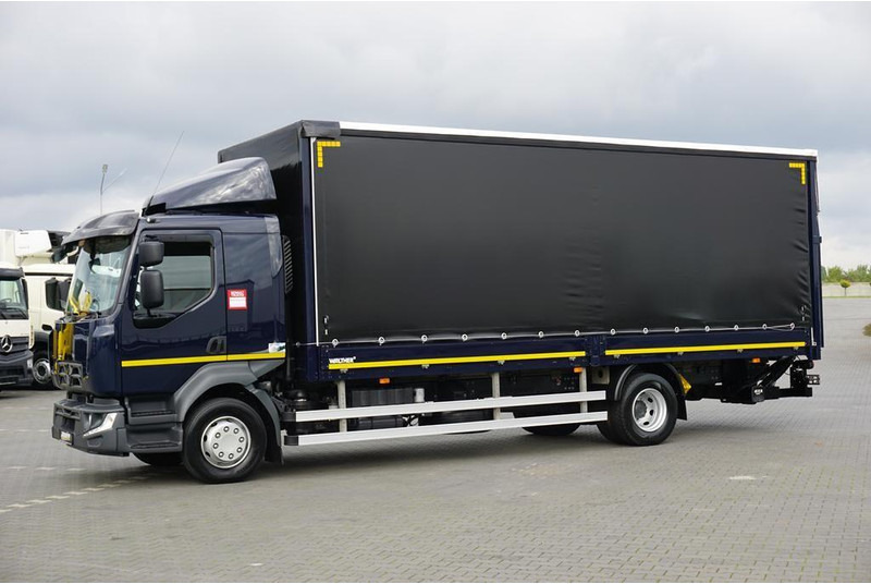 Renault D 16 / 280 / ACC / E 6 / BURTOFIRANKA + WINDA / ŁAD. 8 580 KG / - Ponyvás teherautó: 3 kép. Renault D 16 / 280 / ACC / E 6 / BURTOFIRANKA + WINDA / ŁAD. 8 580 KG / - Ponyvás teherautó: 3 kép.