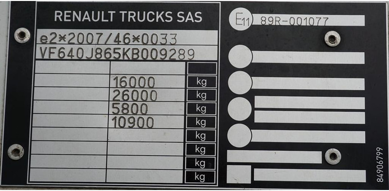 Ponyvás teherautó Renault D 16 / 280 / ACC / E 6 / FIRANKA + WINDA / ŁAD. 8 790 KG / 17 PA: 11 kép.