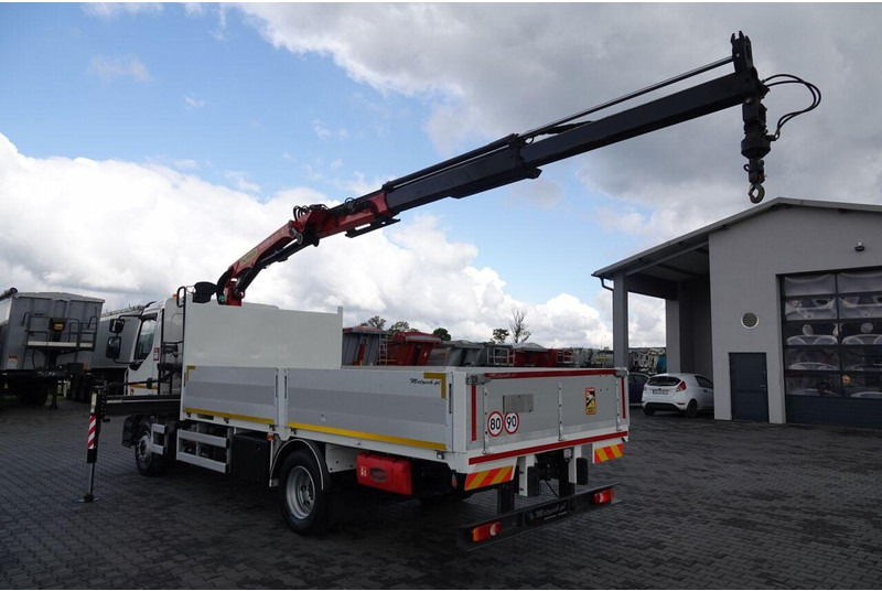 Renault D 210/ 4X2 / SKRZYNIOWY 5 M + HDS PALFINGER PK 8.501 SLD A / UD - Platós teherautó, Darus autó: 4 kép. Renault D 210/ 4X2 / SKRZYNIOWY 5 M + HDS PALFINGER PK 8.501 SLD A / UD - Platós teherautó, Darus autó: 4 kép.