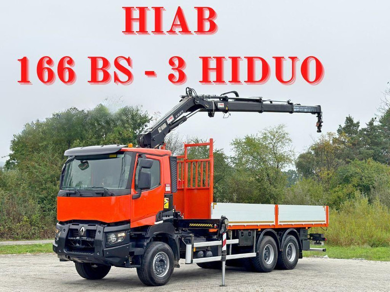 Renault K 380 * HIAB 166 BS-3 HIDUO + FUNK* 6x4 - Billenőplatós teherautó, Darus autó: 1 kép. Renault K 380 * HIAB 166 BS-3 HIDUO + FUNK* 6x4 - Billenőplatós teherautó, Darus autó: 1 kép.