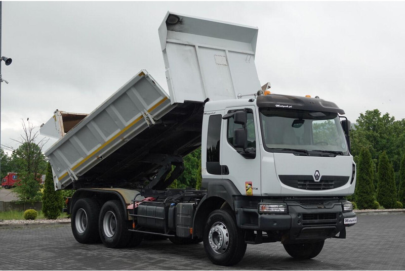 Renault KERAX 410 / 6x4 / WYWROTKA 3- STRONNA / 2X HYDROBURTA / HYDROK - Billenőplatós teherautó: 4 kép. Renault KERAX 410 / 6x4 / WYWROTKA 3- STRONNA / 2X HYDROBURTA / HYDROK - Billenőplatós teherautó: 4 kép.