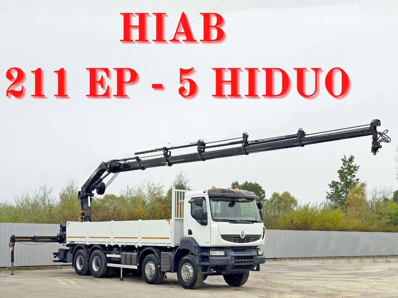 Renault KERAX 430 * HIAB 211 EP-5 HIDUO /FUNK *8x4 - Platós teherautó, Darus autó: 1 kép. Renault KERAX 430 * HIAB 211 EP-5 HIDUO /FUNK *8x4 - Platós teherautó, Darus autó: 1 kép.