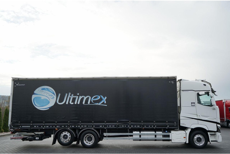 Renault T 440 / 6X2 / SOLÓWKA / FIRANKA 9.5 M / I-PARK COOL / WINDA / AL - Ponyvás teherautó: 5 kép. Renault T 440 / 6X2 / SOLÓWKA / FIRANKA 9.5 M / I-PARK COOL / WINDA / AL - Ponyvás teherautó: 5 kép.