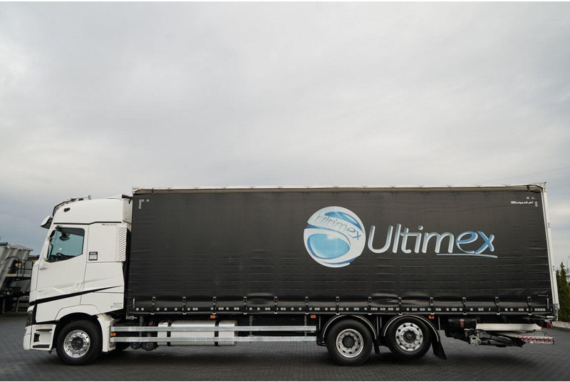 Renault T 440 / 6X2 / SOLÓWKA / FIRANKA 9.5 M / I-PARK COOL / WINDA / AL - Ponyvás teherautó: 2 kép. Renault T 440 / 6X2 / SOLÓWKA / FIRANKA 9.5 M / I-PARK COOL / WINDA / AL - Ponyvás teherautó: 2 kép.