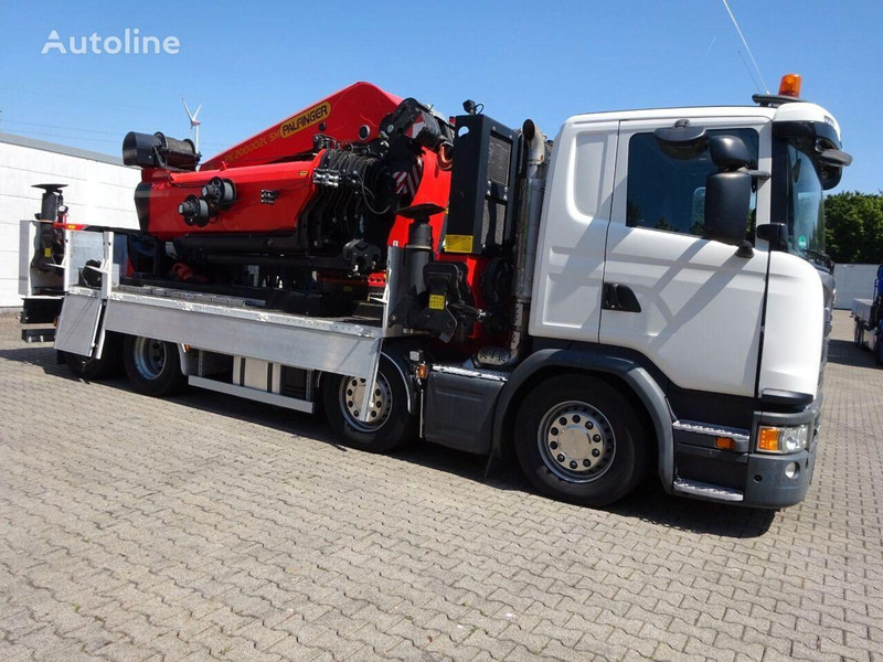 Scania G410 - Flatbed+crane - Platós teherautó, Darus autó: 3 kép. Scania G410 - Flatbed+crane - Platós teherautó, Darus autó: 3 kép.