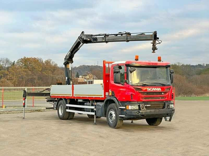 Scania P 280 * HIAB 122 E - 2 HIDUO + FUNK* TOPZUSTAND - Platós teherautó, Darus autó: 2 kép. Scania P 280 * HIAB 122 E - 2 HIDUO + FUNK* TOPZUSTAND - Platós teherautó, Darus autó: 2 kép.