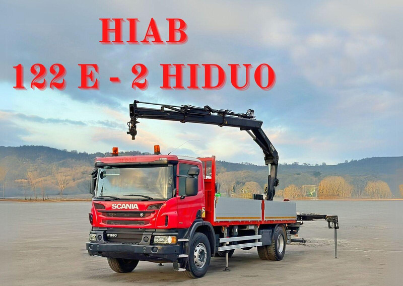 Scania P 280 * HIAB 122 E - 2 HIDUO + FUNK* TOPZUSTAND - Platós teherautó, Darus autó: 1 kép. Scania P 280 * HIAB 122 E - 2 HIDUO + FUNK* TOPZUSTAND - Platós teherautó, Darus autó: 1 kép.