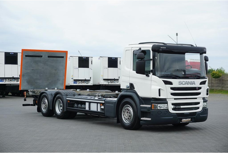 Scania P 410 / ACC / E 6 / BDF + WINDA / 7.15 , 7.45, 7.82 M / OŚ SKRĘT - Alvaz teherautó: 1 kép. Scania P 410 / ACC / E 6 / BDF + WINDA / 7.15 , 7.45, 7.82 M / OŚ SKRĘT - Alvaz teherautó: 1 kép.