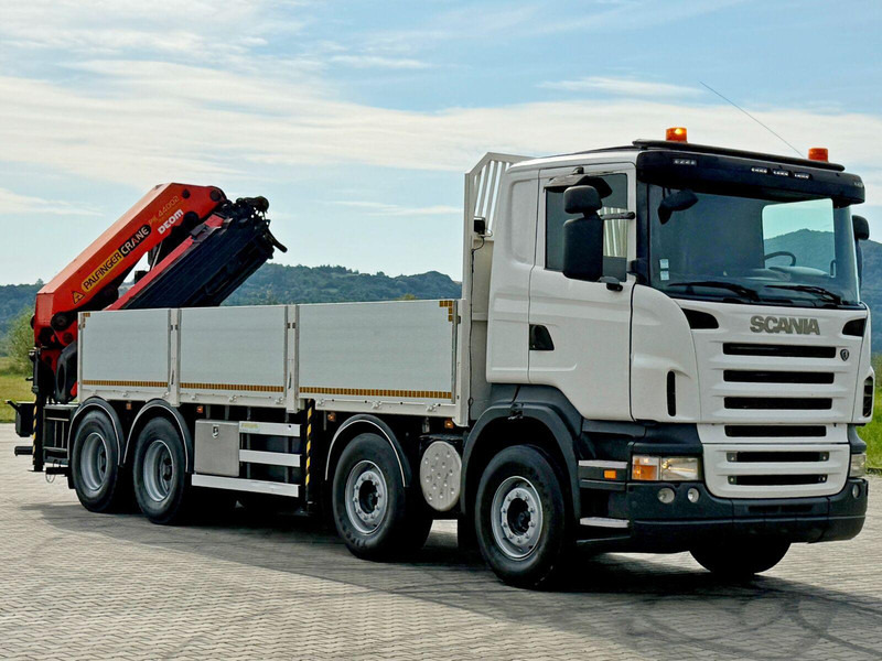 Scania R 420 PRITSCHE 6,47 m * PK 44002/FUNK * 8x4 /TOP - Platós teherautó, Darus autó: 3 kép. Scania R 420 PRITSCHE 6,47 m * PK 44002/FUNK * 8x4 /TOP - Platós teherautó, Darus autó: 3 kép.
