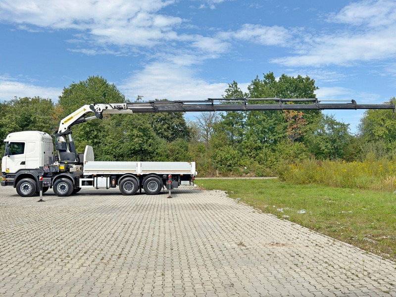 Scania R 500 * PK 88002 - EH G + FUNK * 8x4 *TOPZUSTAND - Platós teherautó, Darus autó: 5 kép. Scania R 500 * PK 88002 - EH G + FUNK * 8x4 *TOPZUSTAND - Platós teherautó, Darus autó: 5 kép.