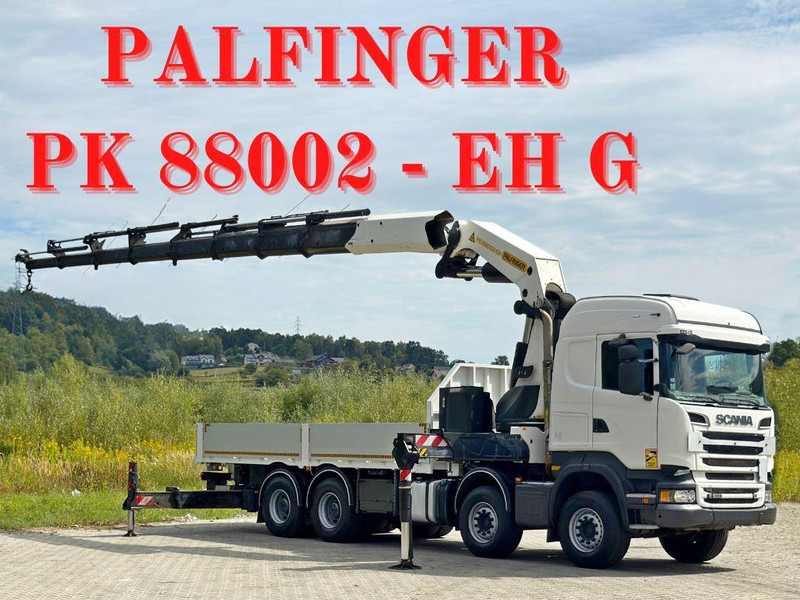 Scania R 500 * PK 88002 - EH G + FUNK * 8x4 *TOPZUSTAND - Platós teherautó, Darus autó: 1 kép. Scania R 500 * PK 88002 - EH G + FUNK * 8x4 *TOPZUSTAND - Platós teherautó, Darus autó: 1 kép.