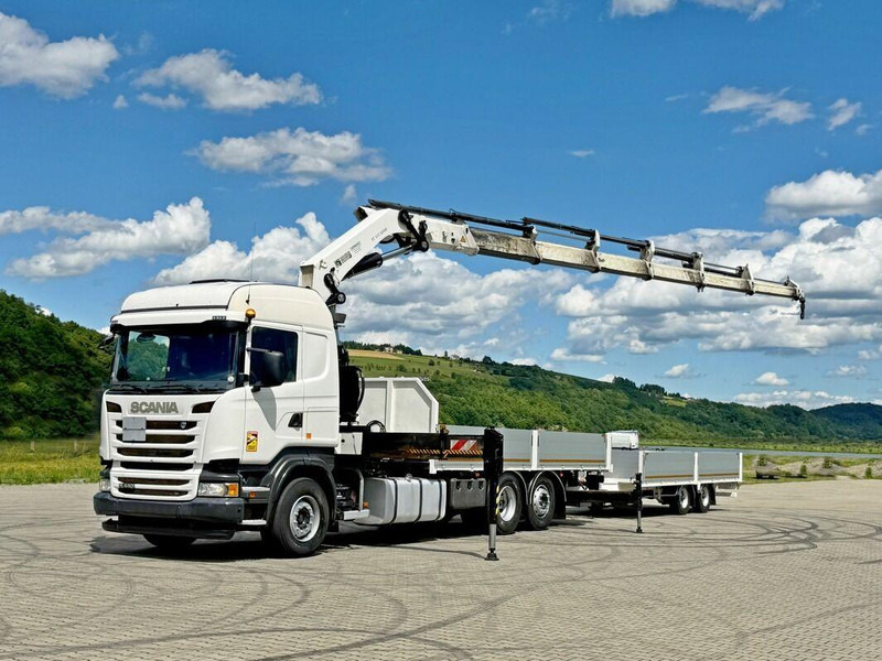 Scania R440 * HIAB 422 E-6 HIPRO + FUNK + Anhänger!*TOP - Platós teherautó, Darus autó: 2 kép. Scania R440 * HIAB 422 E-6 HIPRO + FUNK + Anhänger!*TOP - Platós teherautó, Darus autó: 2 kép.