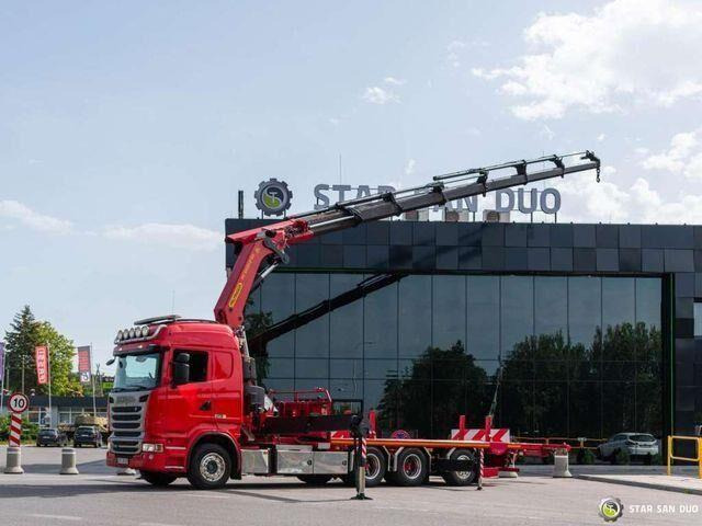 Scania R450 8x4 Palfinger PK 65002 SH HDS Crane - Platós teherautó, Darus autó: 4 kép. Scania R450 8x4 Palfinger PK 65002 SH HDS Crane - Platós teherautó, Darus autó: 4 kép.