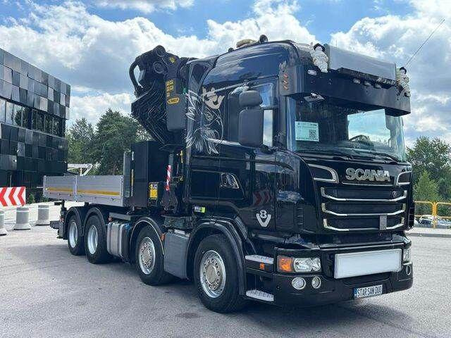 Scania R560 8x2 PALFINGER PK 92002 SH Fly Jib Winch 5t - Platós teherautó, Darus autó: 3 kép. Scania R560 8x2 PALFINGER PK 92002 SH Fly Jib Winch 5t - Platós teherautó, Darus autó: 3 kép.